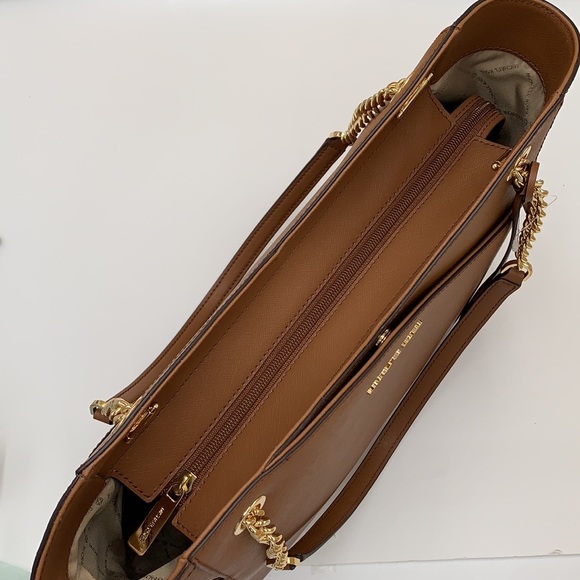 MICHAEL KORS LARGE X CHAIN SHOULDER TOTE LUGGAGE - Picture 7 of 16